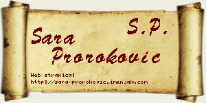 Sara Proroković vizit kartica